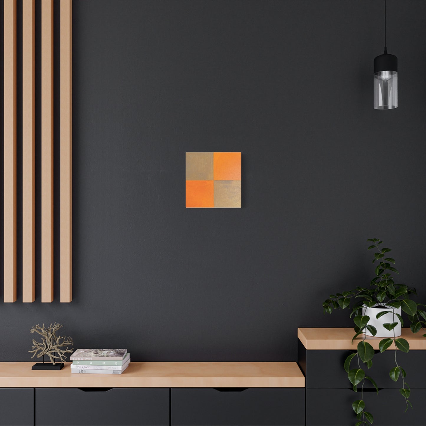 Geometric Autumn Canvas Art