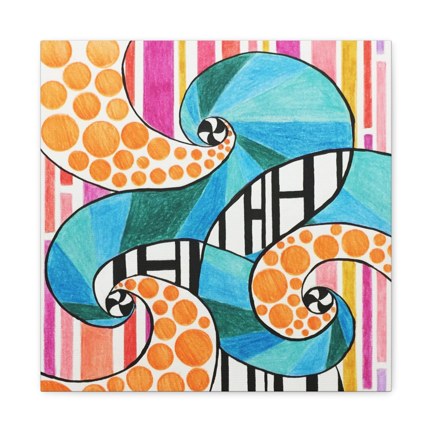 Texture and Swirling Canvas Print
