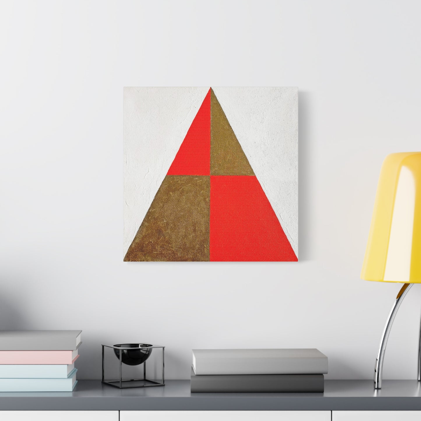 Symmetry Red & Gold Canvas Art