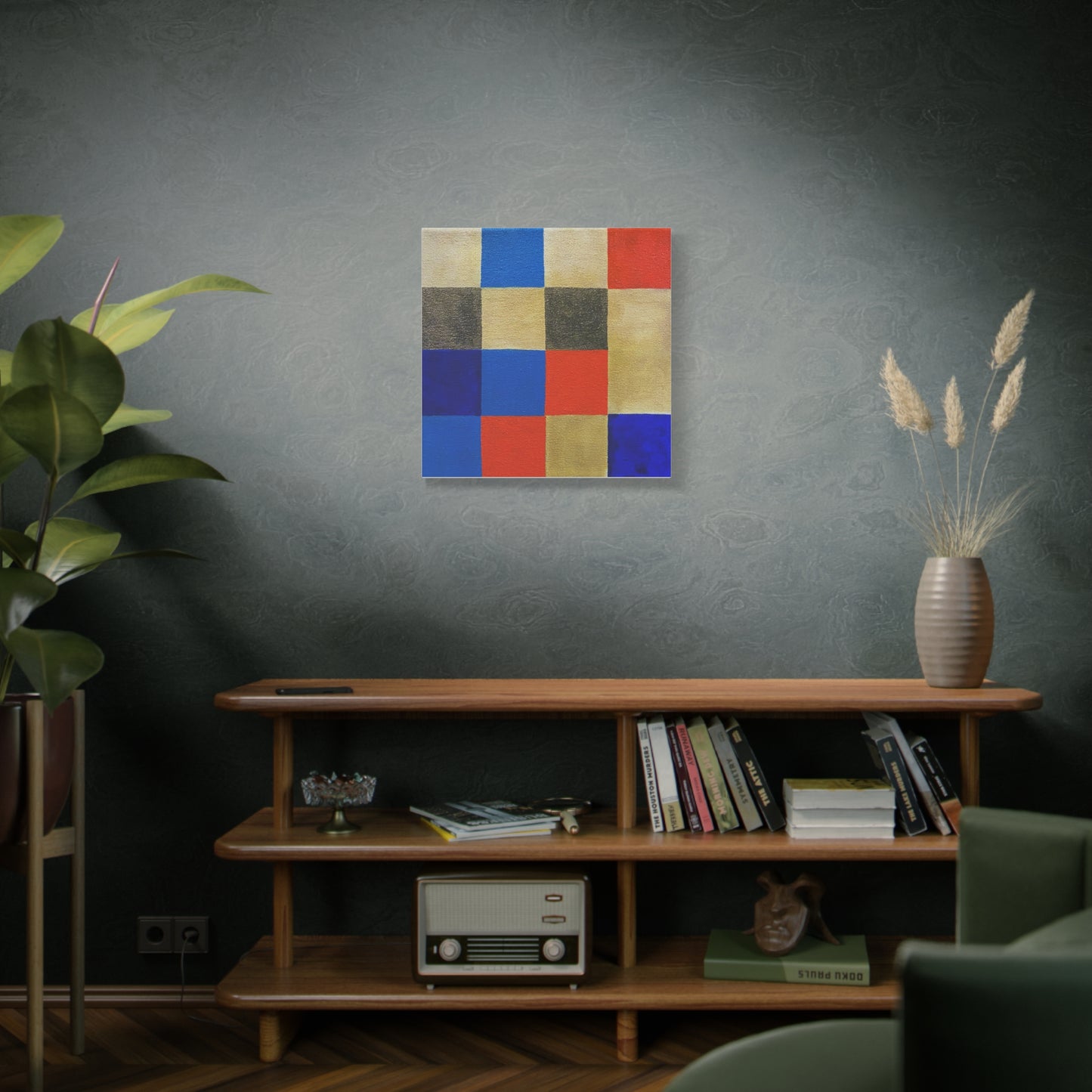 Checkers Canvas Print - Colorful Geometric Wall Decor