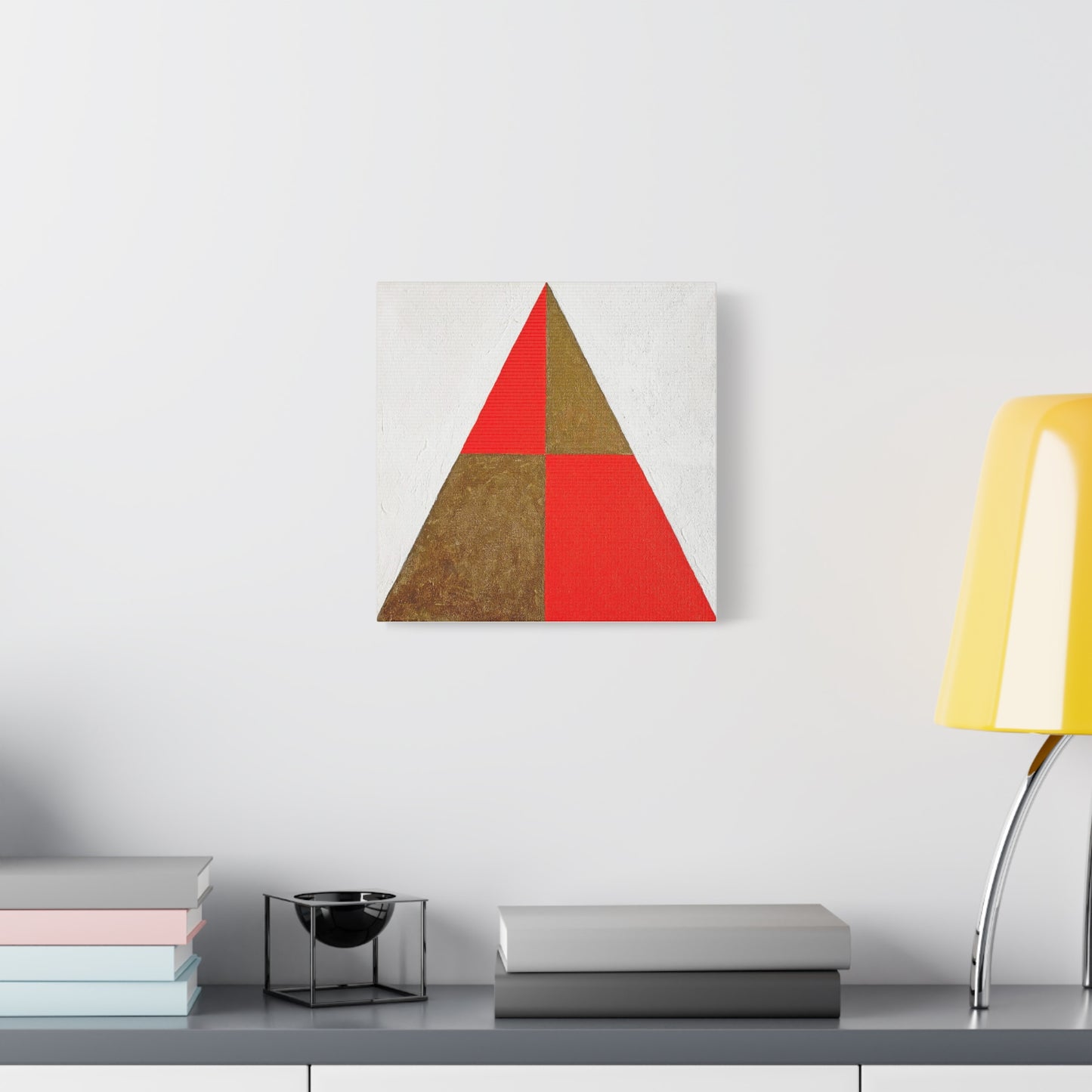 Symmetry Red & Gold Canvas Art