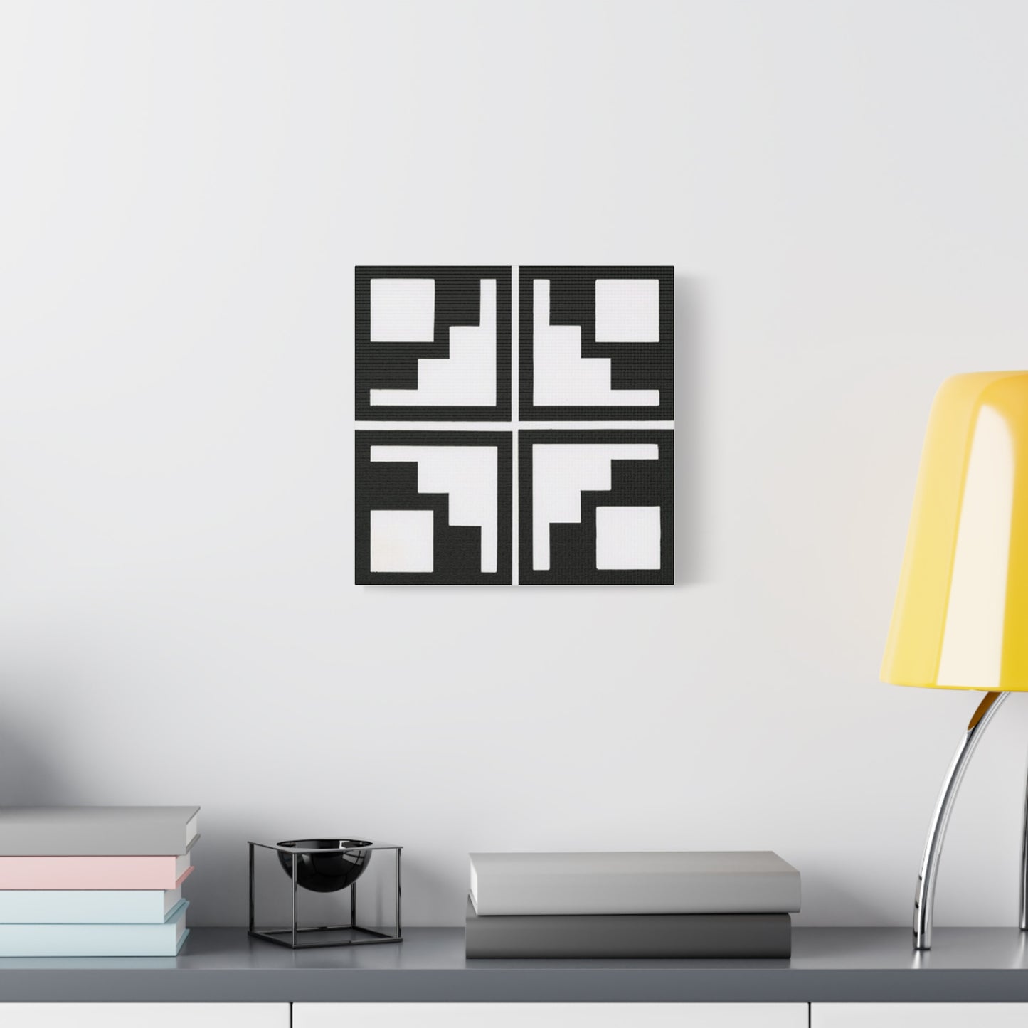Black and White Tiles Canvas Art