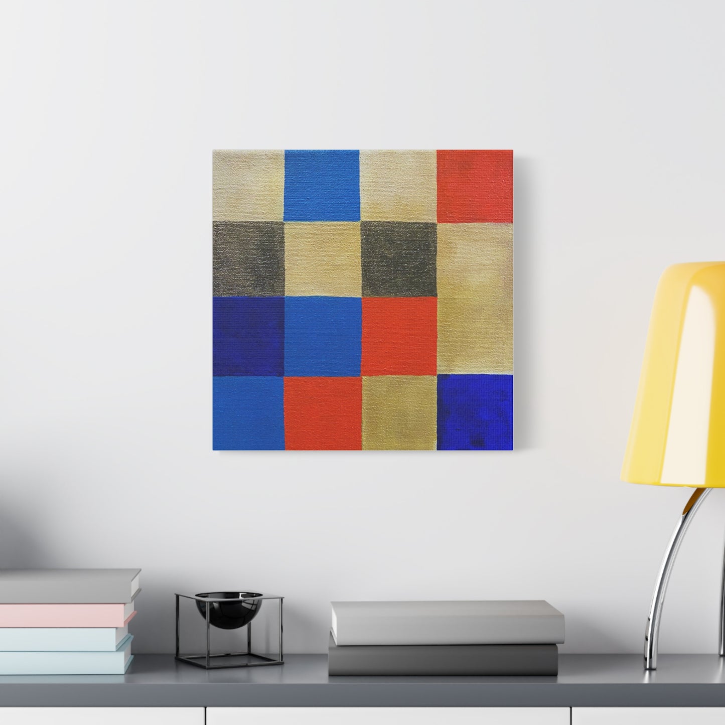 Checkers Canvas Print - Colorful Geometric Wall Decor