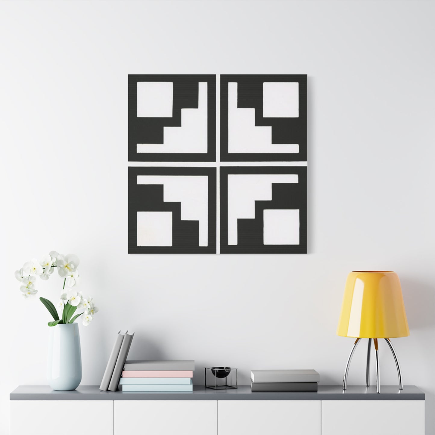 Black and White Tiles Canvas Art