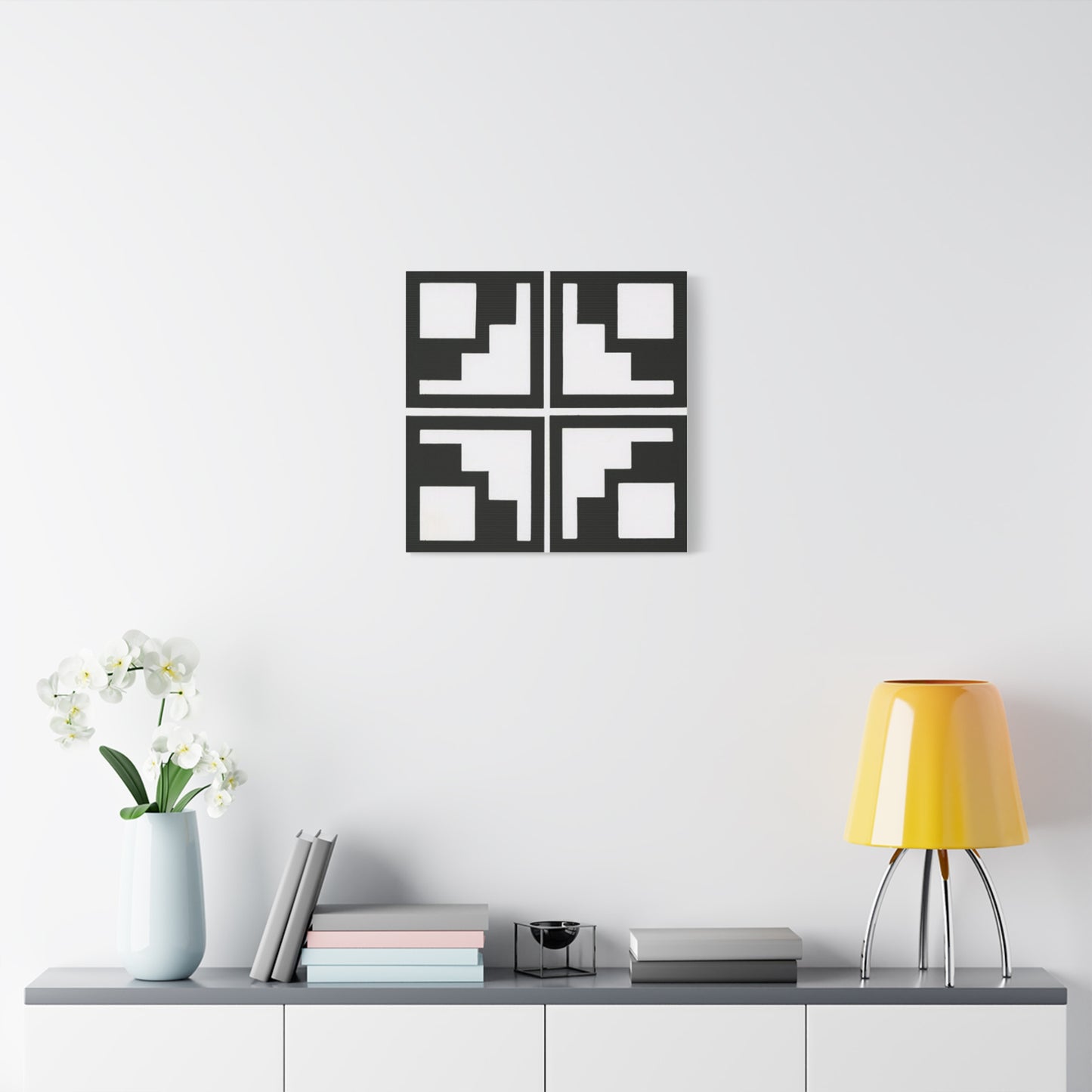 Black and White Tiles Canvas Art