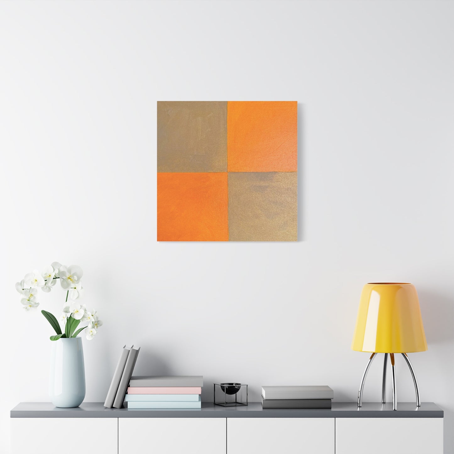 Geometric Autumn Canvas Art