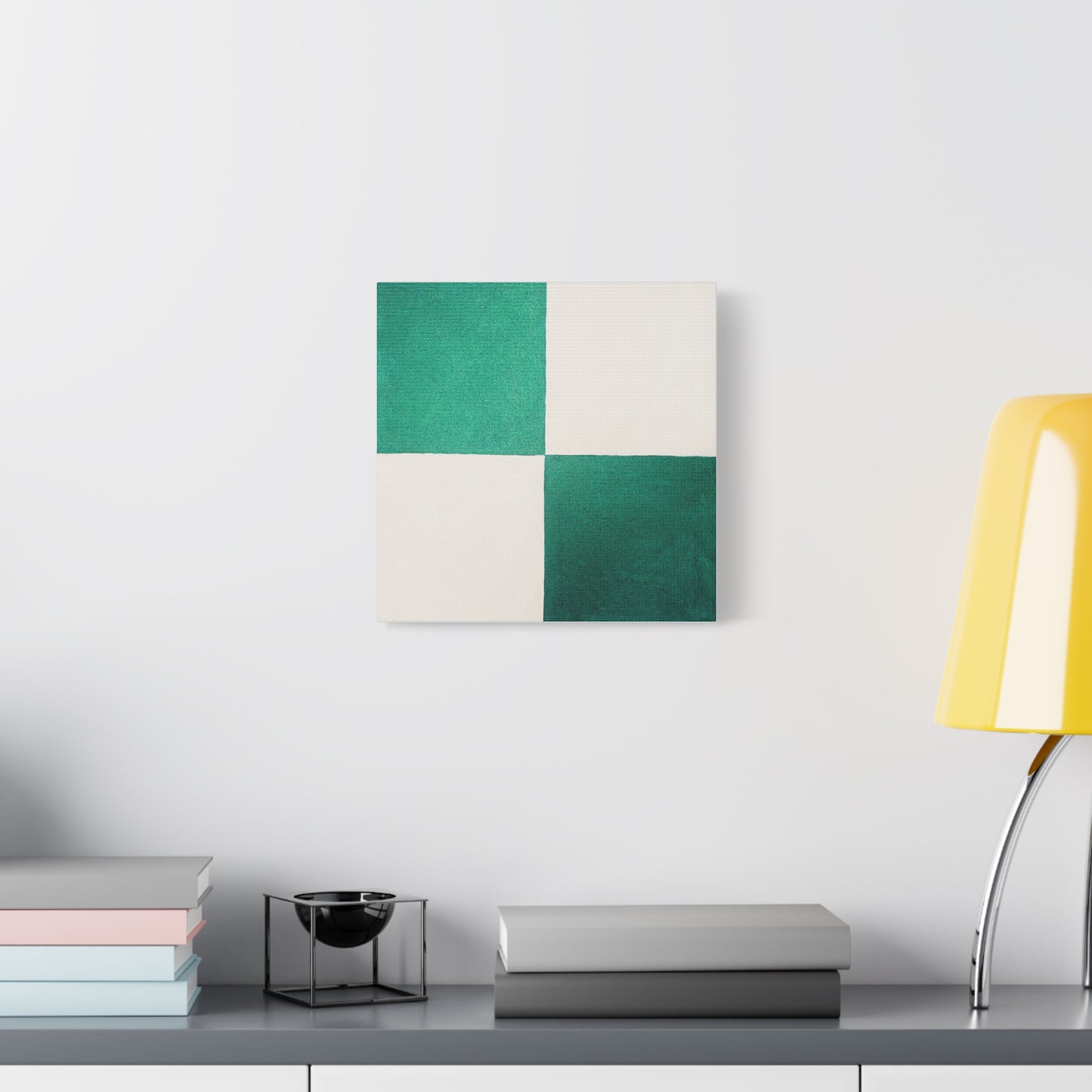 White and Green Canvas Art