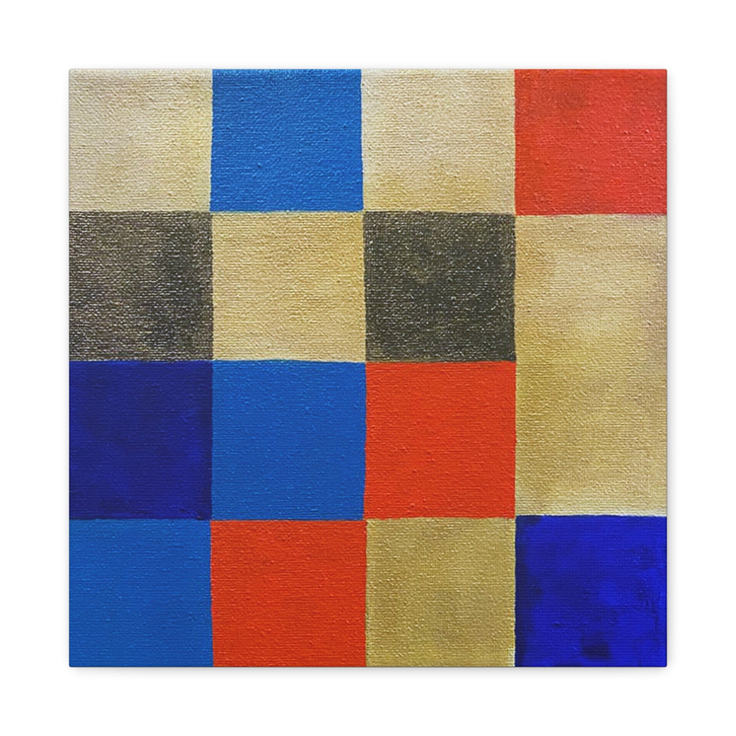 Checkers Canvas Print - Colorful Geometric Wall Decor