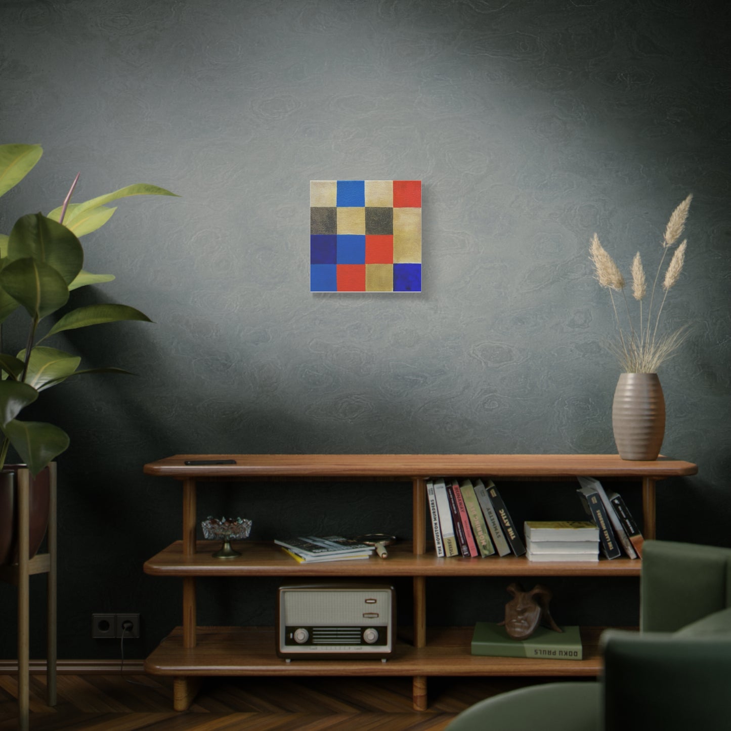 Checkers Canvas Print - Colorful Geometric Wall Decor