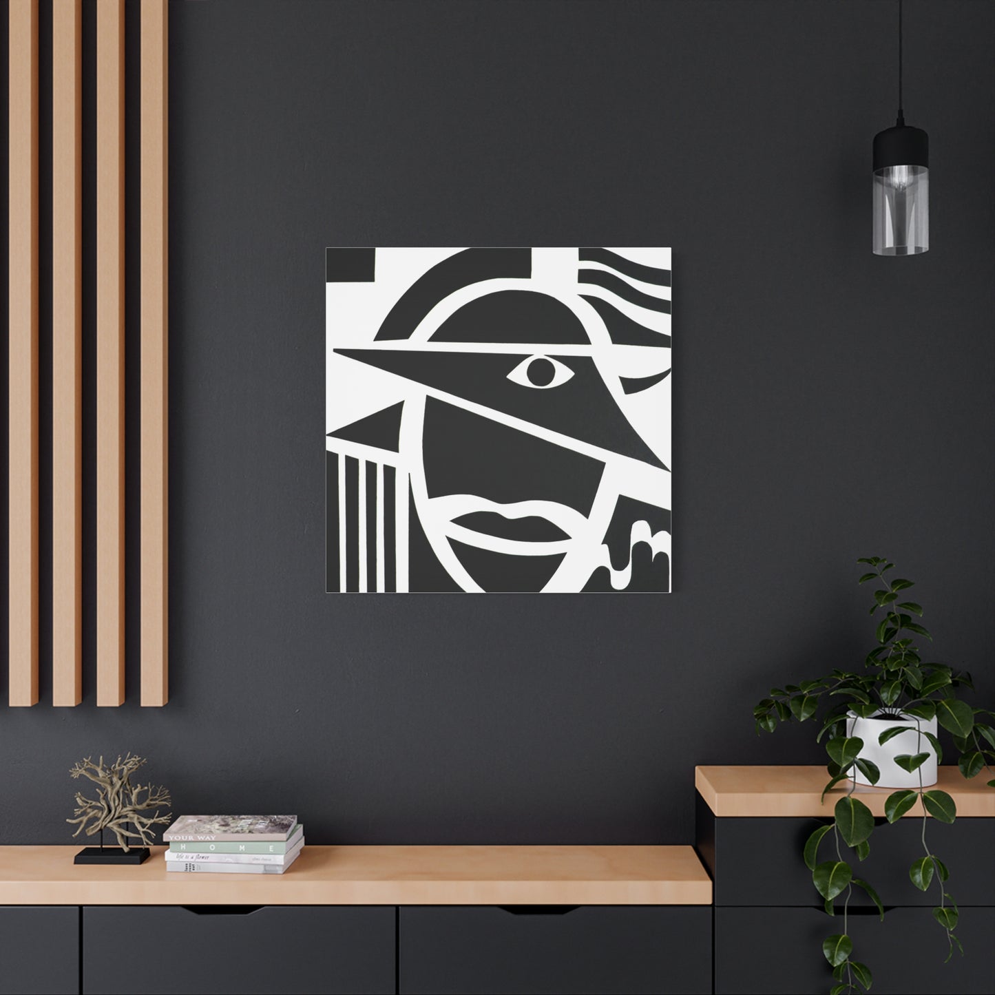 Abstract Head Canvas Art - Stretched Matte Wall Decor