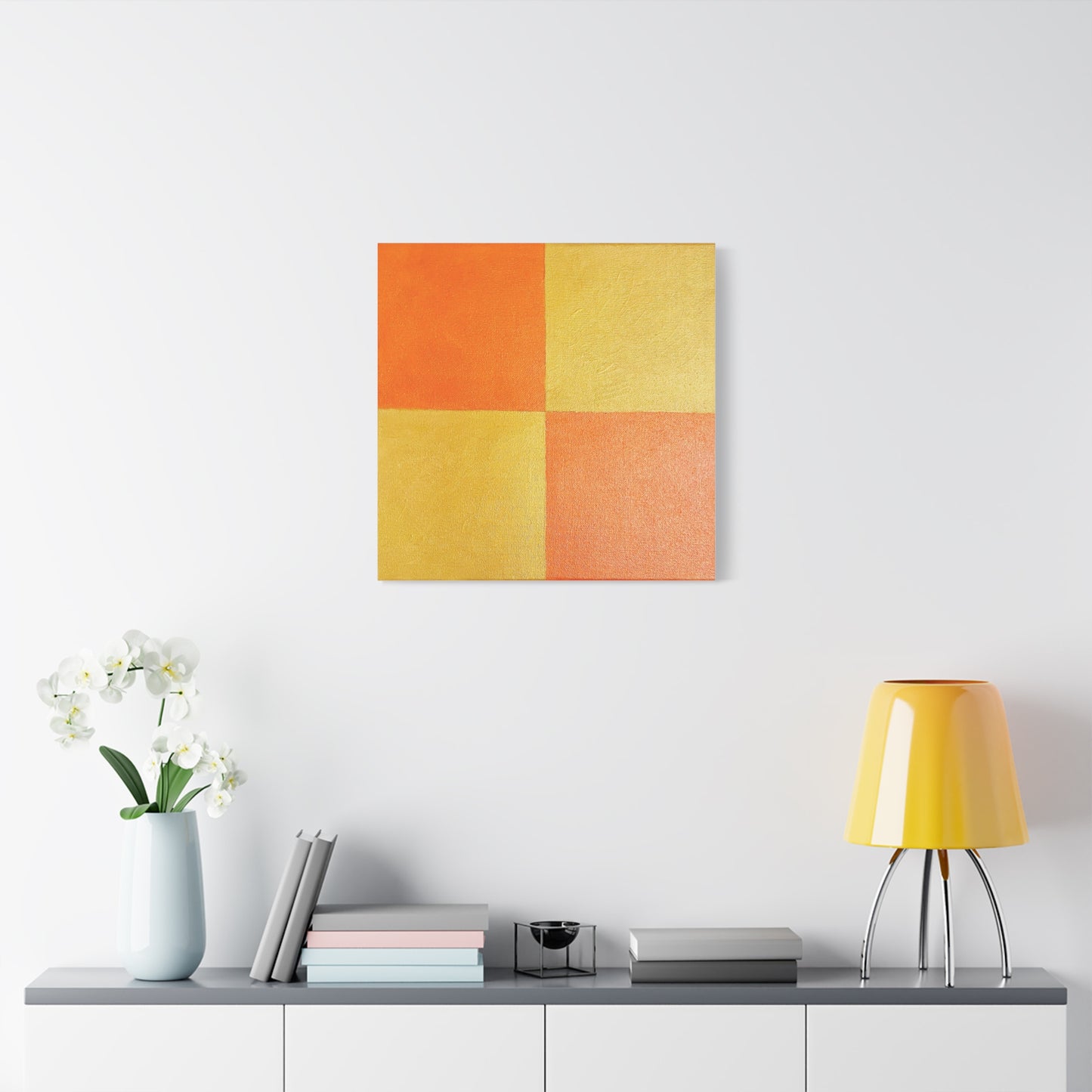 Geometric Pumpkin Canvas Art