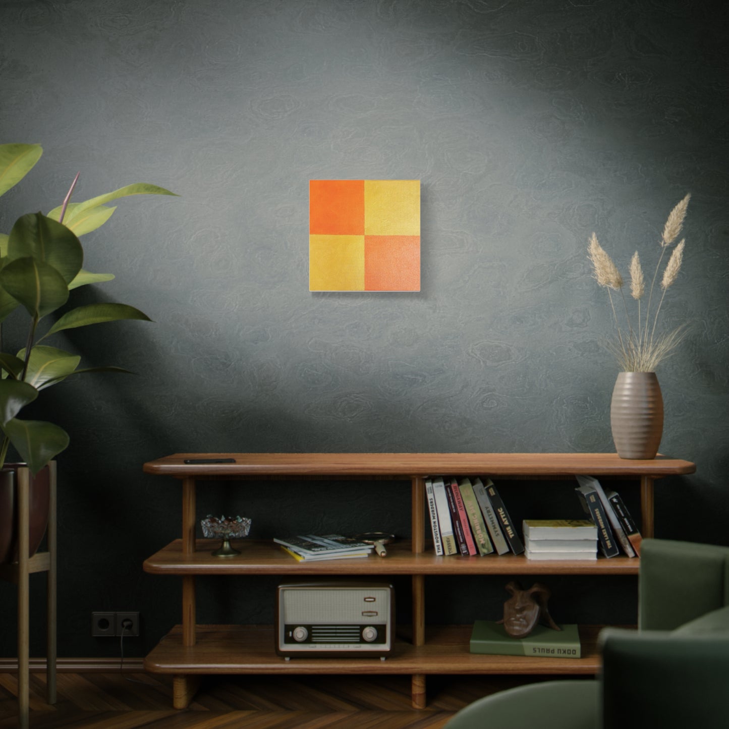 Geometric Pumpkin Canvas Art