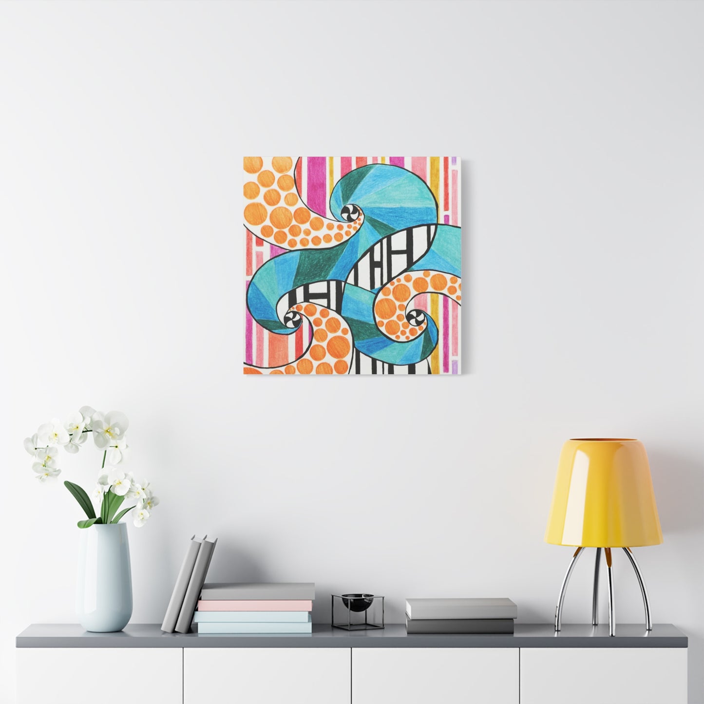 Texture and Swirling Canvas Print