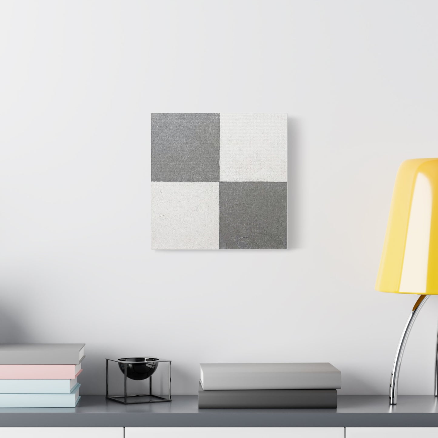 White and Silver Canvas Art