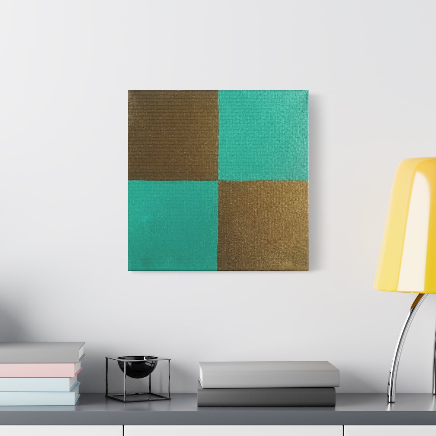 Teal and Gold Wall Decor