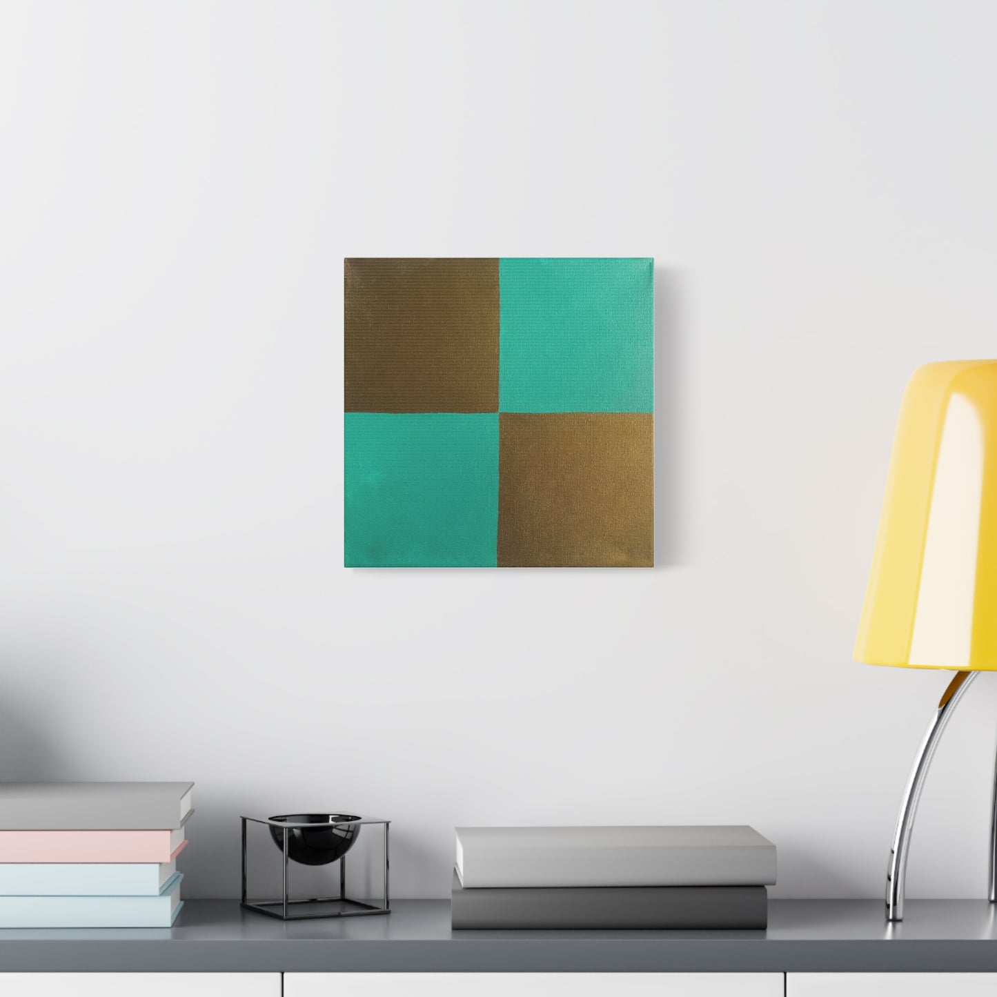 Teal and Gold Wall Decor