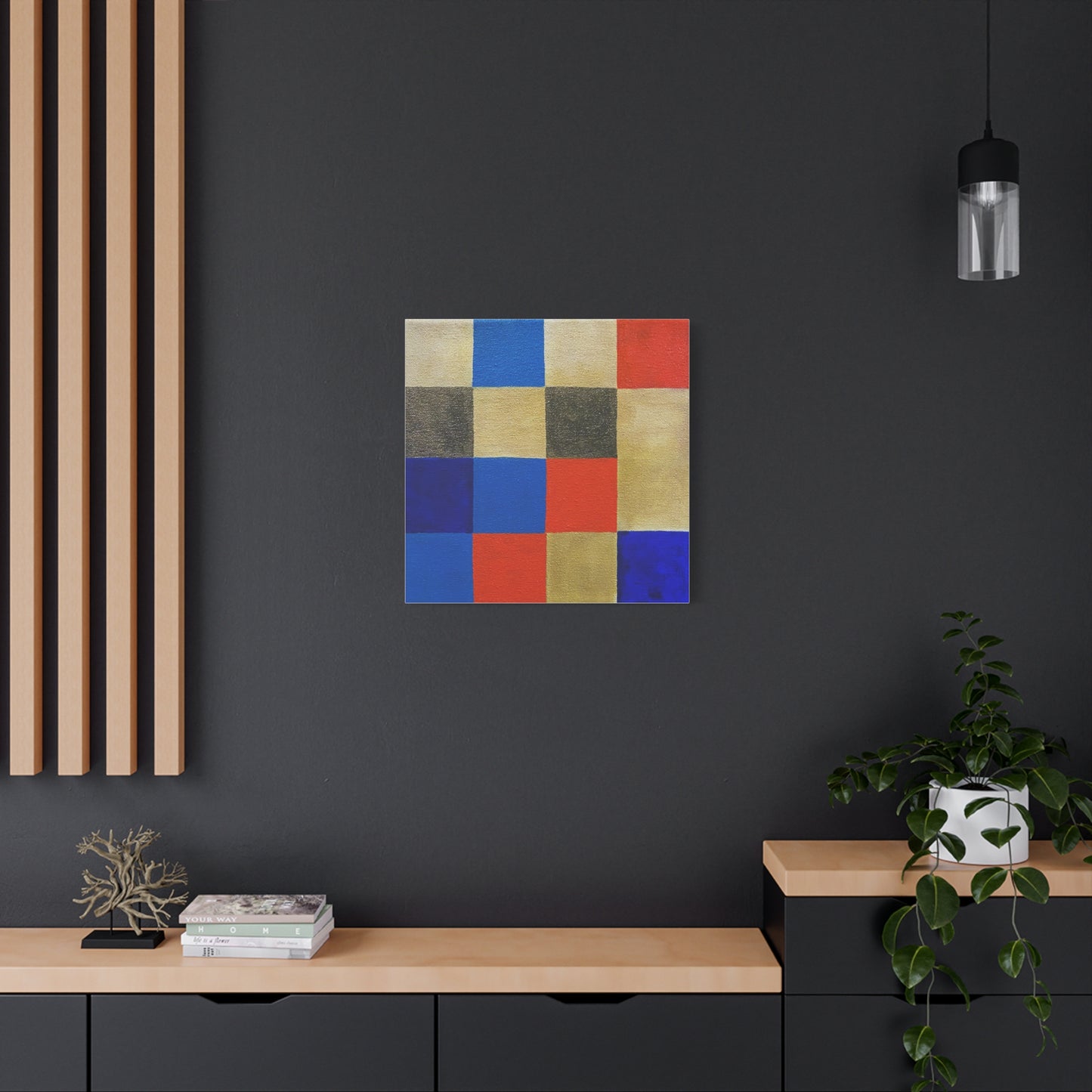 Checkers Canvas Print - Colorful Geometric Wall Decor