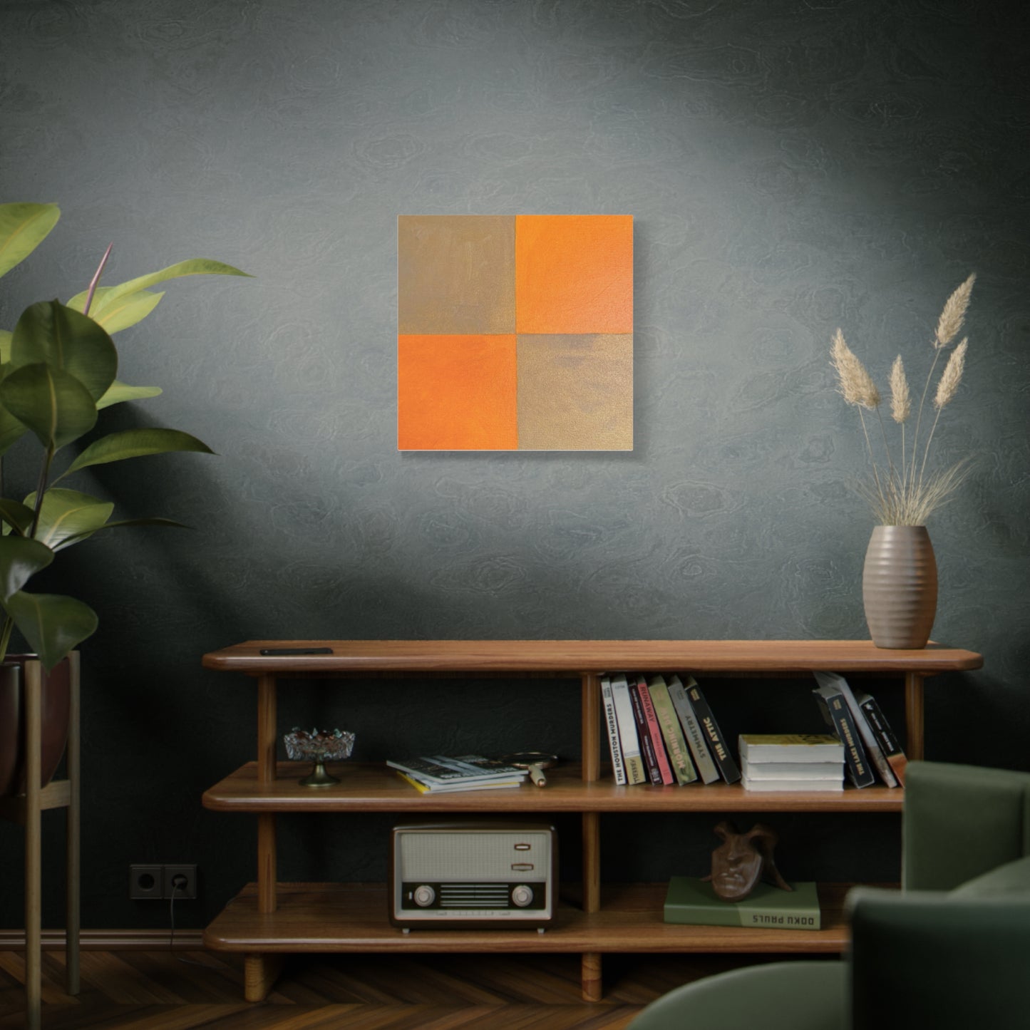 Geometric Autumn Canvas Art