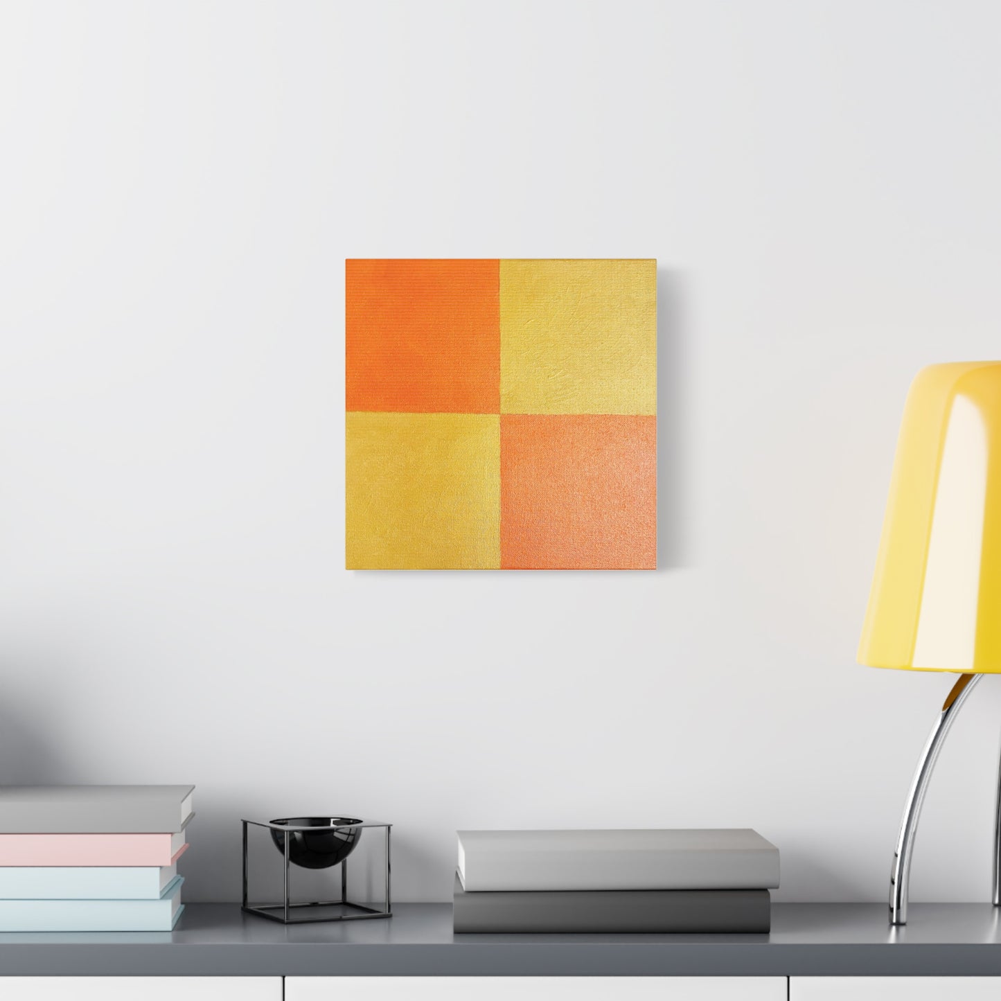 Geometric Pumpkin Canvas Art