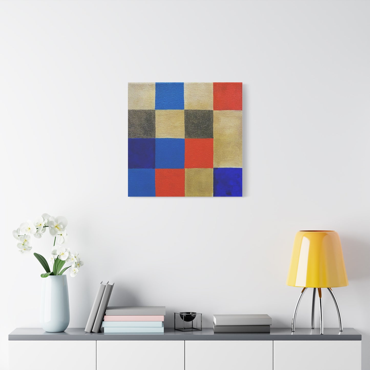 Checkers Canvas Print - Colorful Geometric Wall Decor