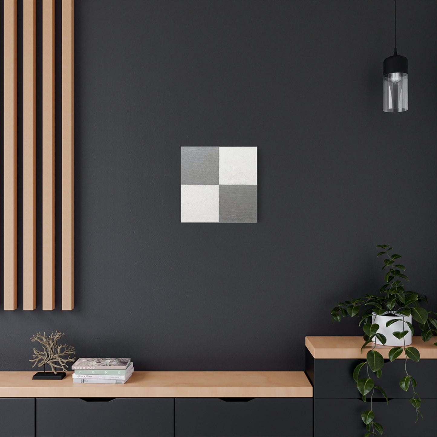 White and Silver Canvas Art