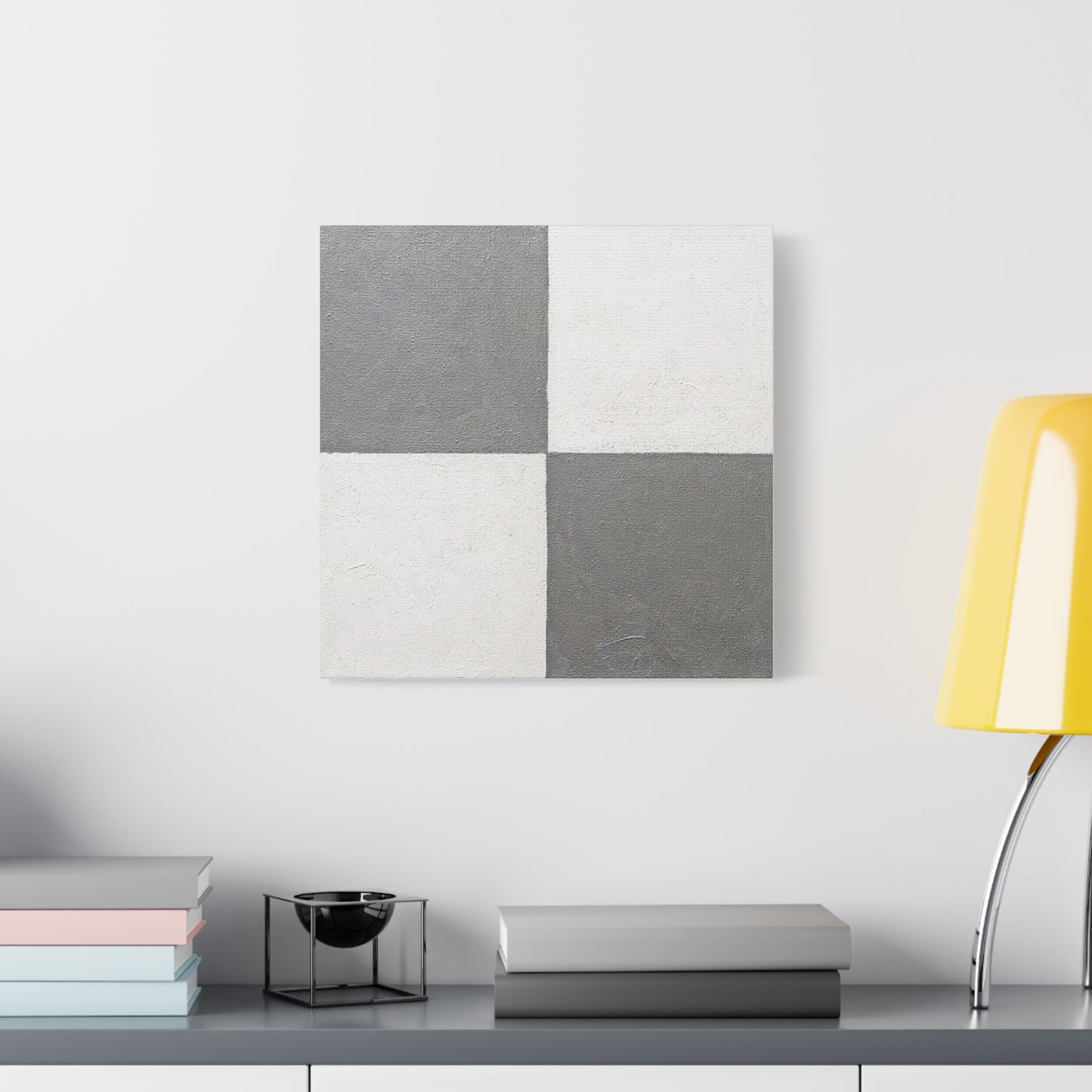 White and Silver Canvas Art