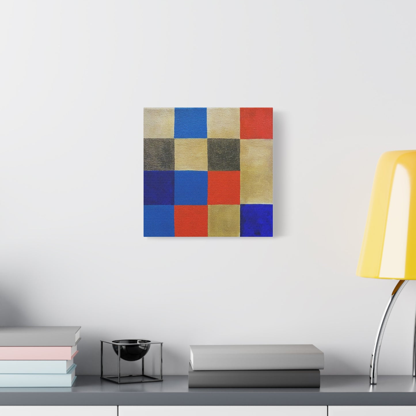 Checkers Canvas Print - Colorful Geometric Wall Decor