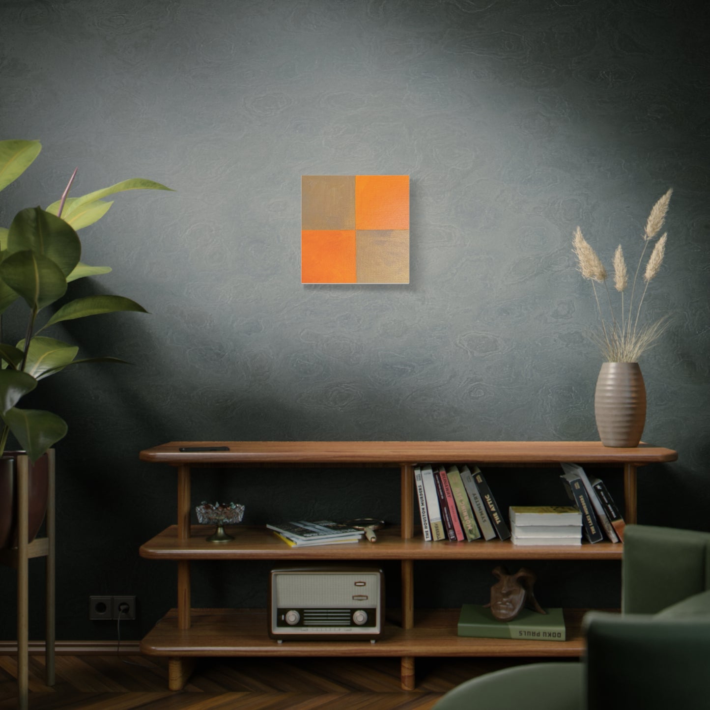 Geometric Autumn Canvas Art