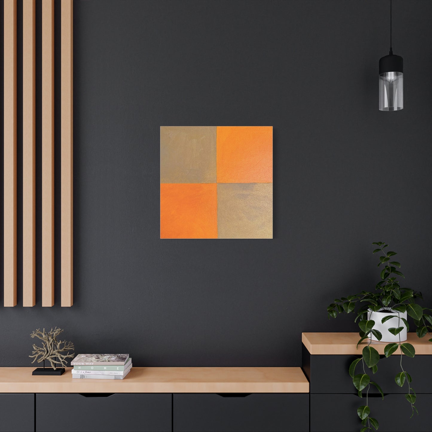 Geometric Autumn Canvas Art