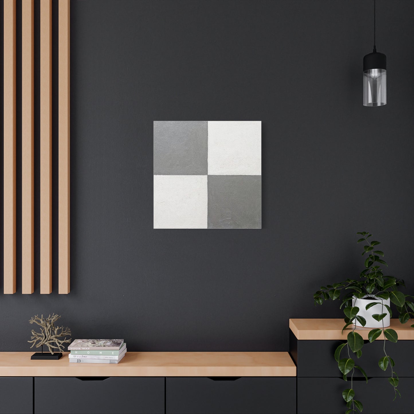 White and Silver Canvas Art