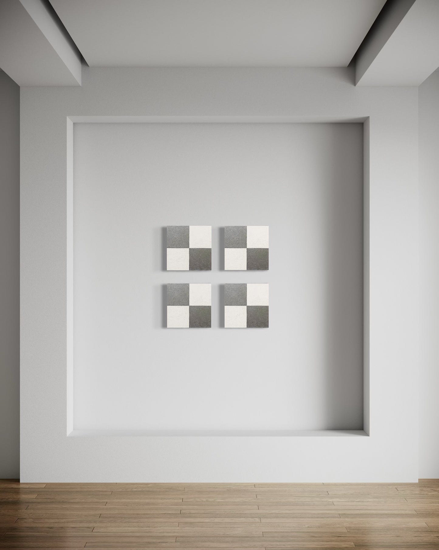 White and Silver Canvas Art