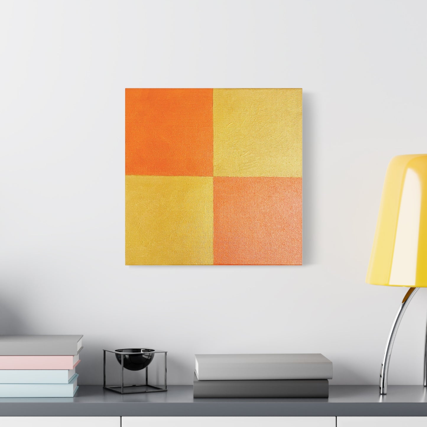 Geometric Pumpkin Canvas Art