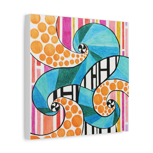 Texture and Swirling Canvas Print