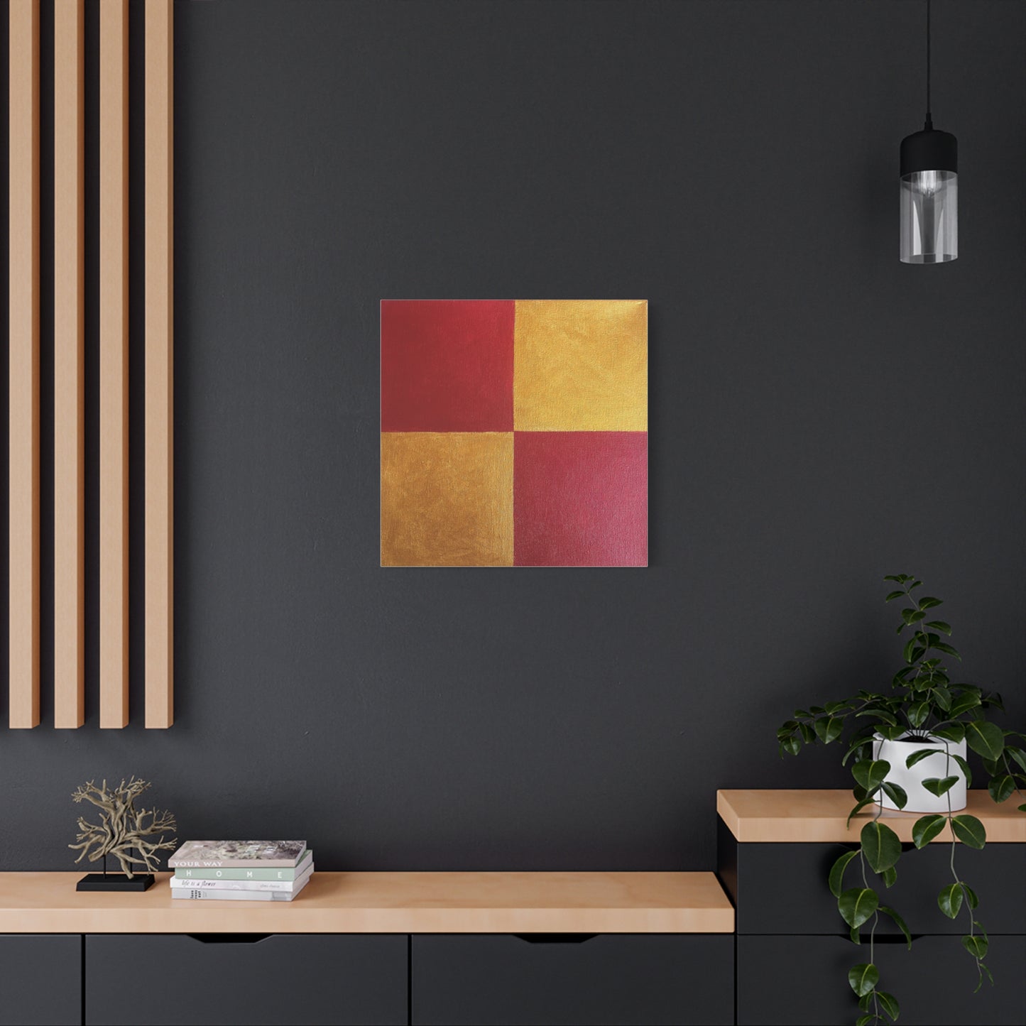 Red and Gold Canvas Art