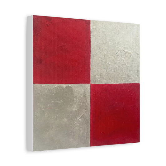 Red and Silver Canvas Art