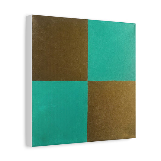 Teal and Gold Wall Decor