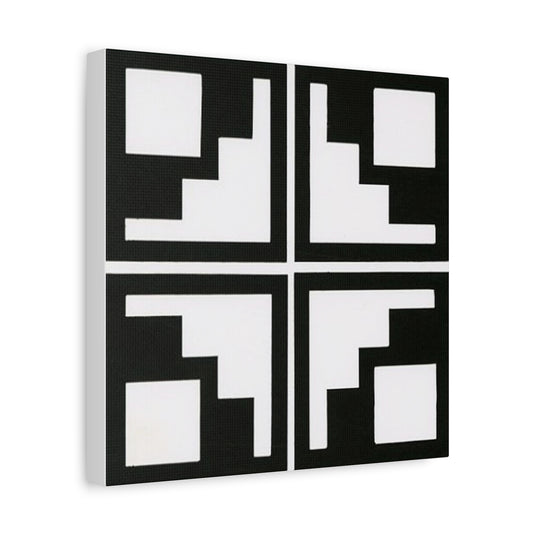 Black and White Tiles Canvas Art