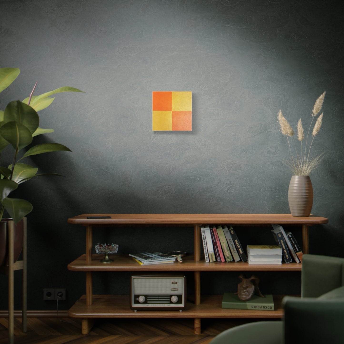 Geometric Pumpkin Canvas Art