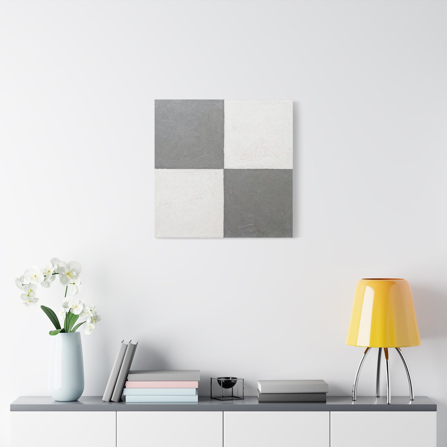 White and Silver Canvas Art