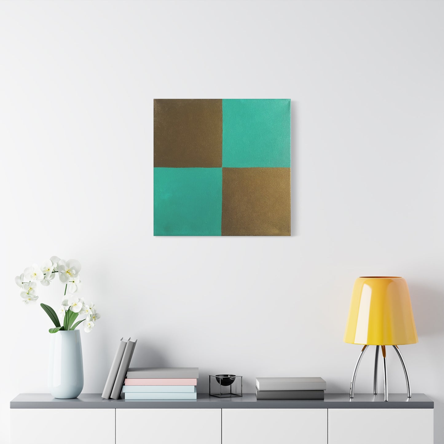Teal and Gold Wall Decor