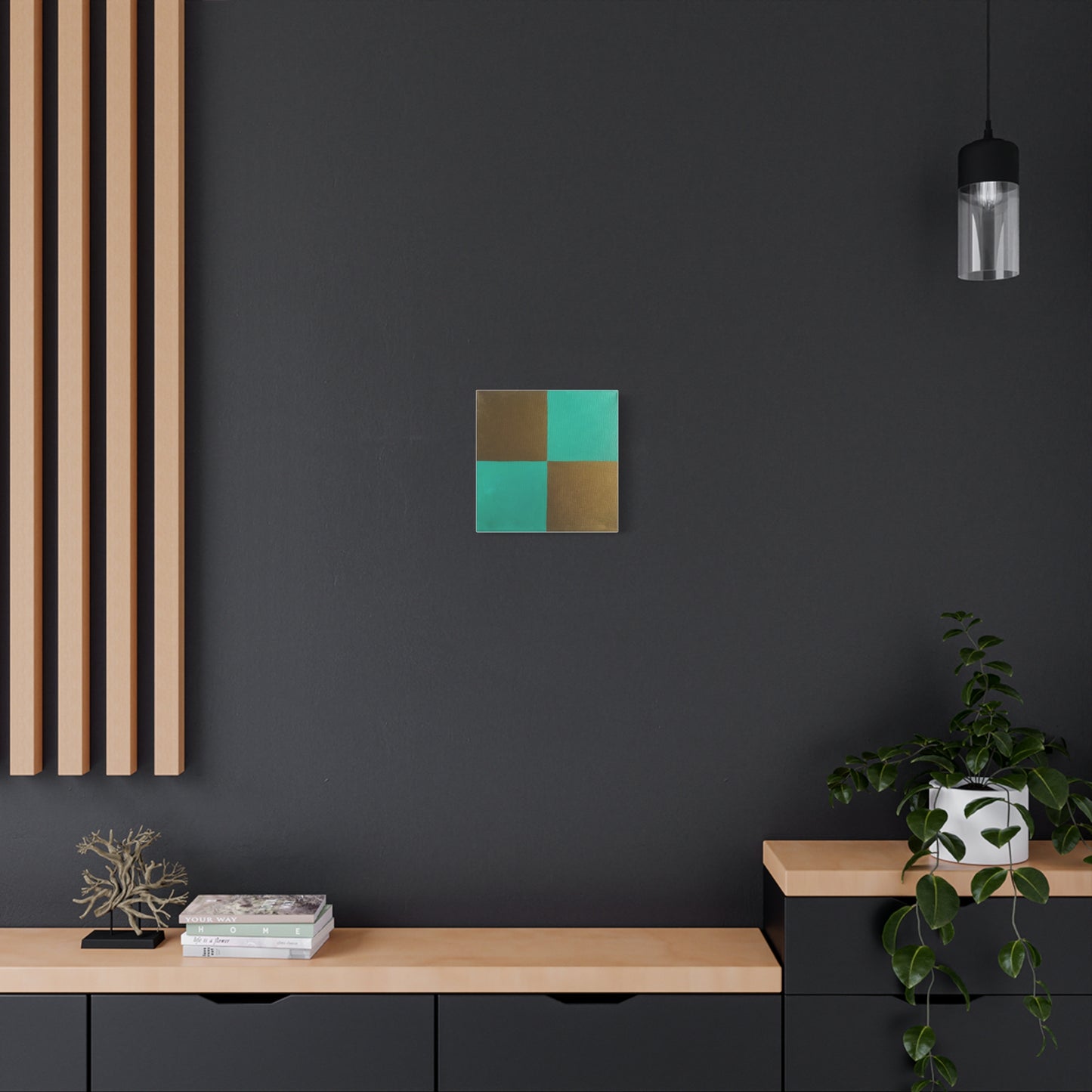 Teal and Gold Wall Decor