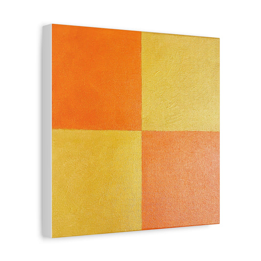 Geometric Pumpkin Canvas Art