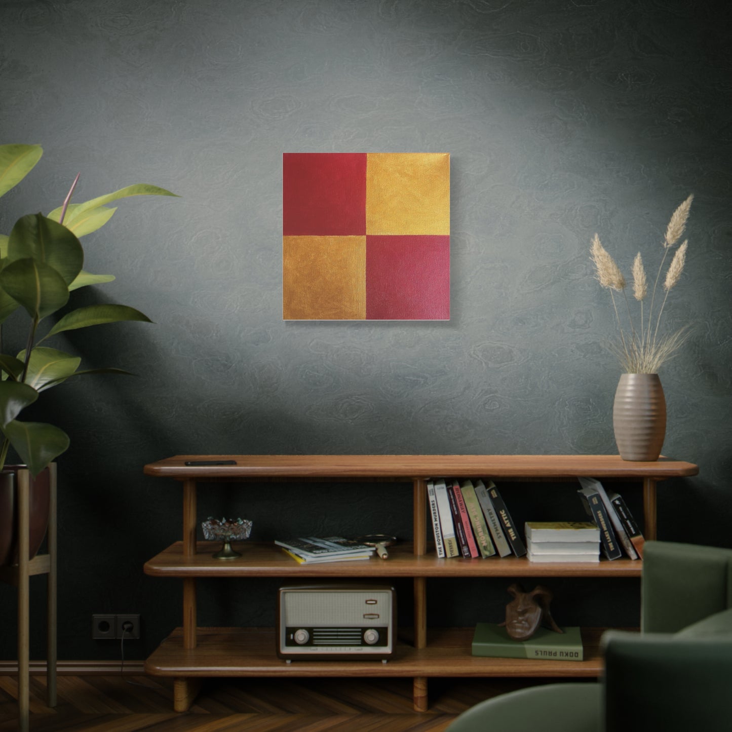 Red and Gold Canvas Art