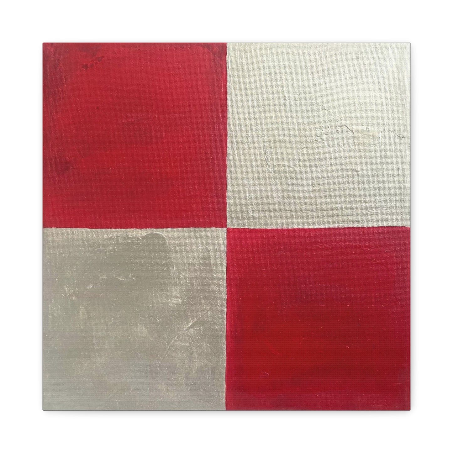 Red and Silver Canvas Art