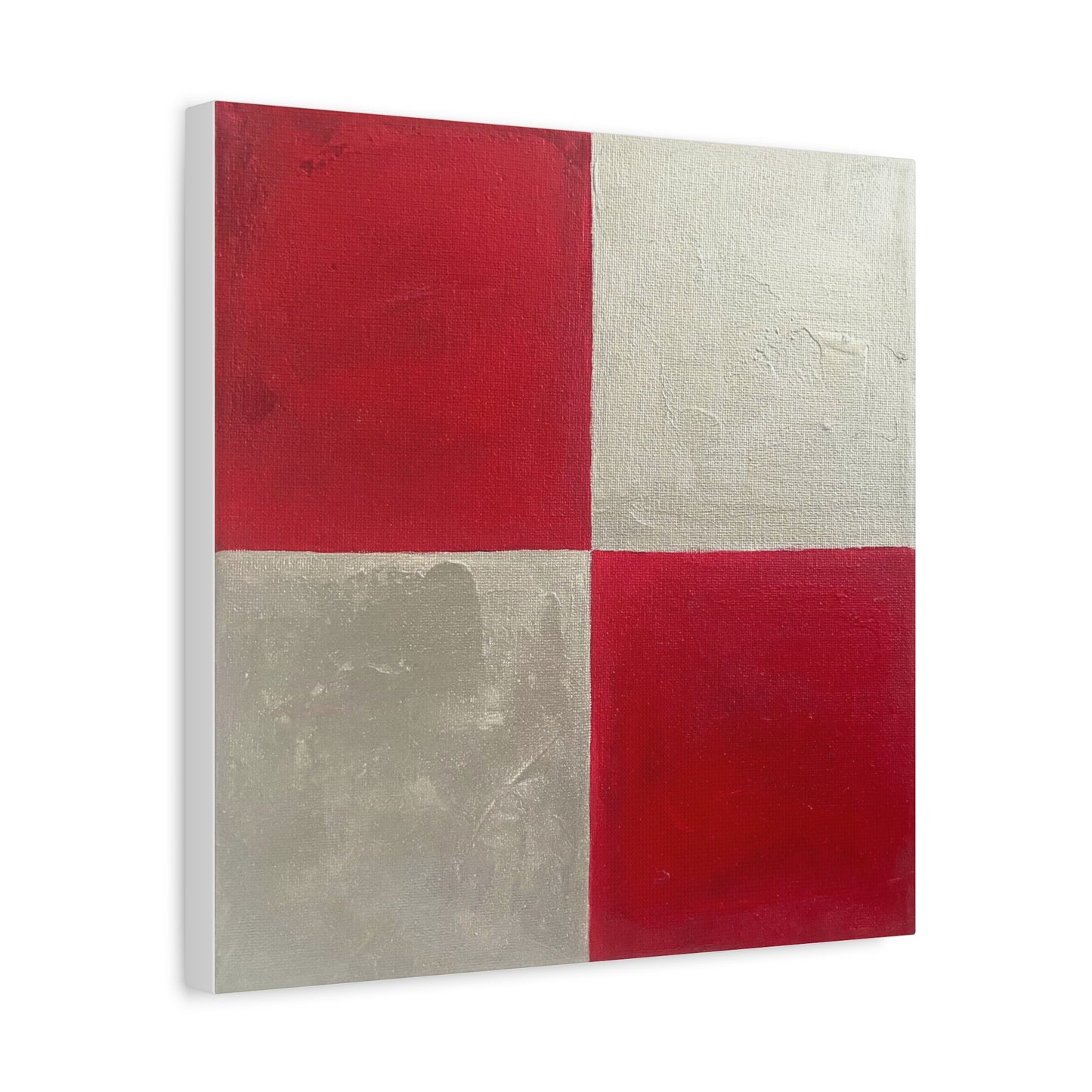 Red and Silver Canvas Art