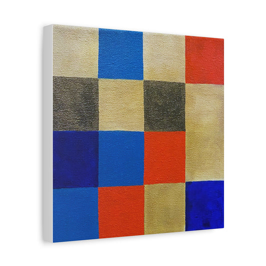 Checkers Canvas Print - Colorful Geometric Wall Decor