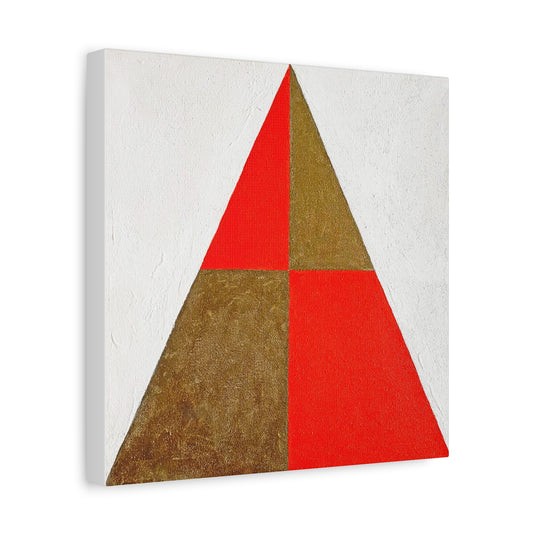 Symmetry  Red & Gold Canvas Art
