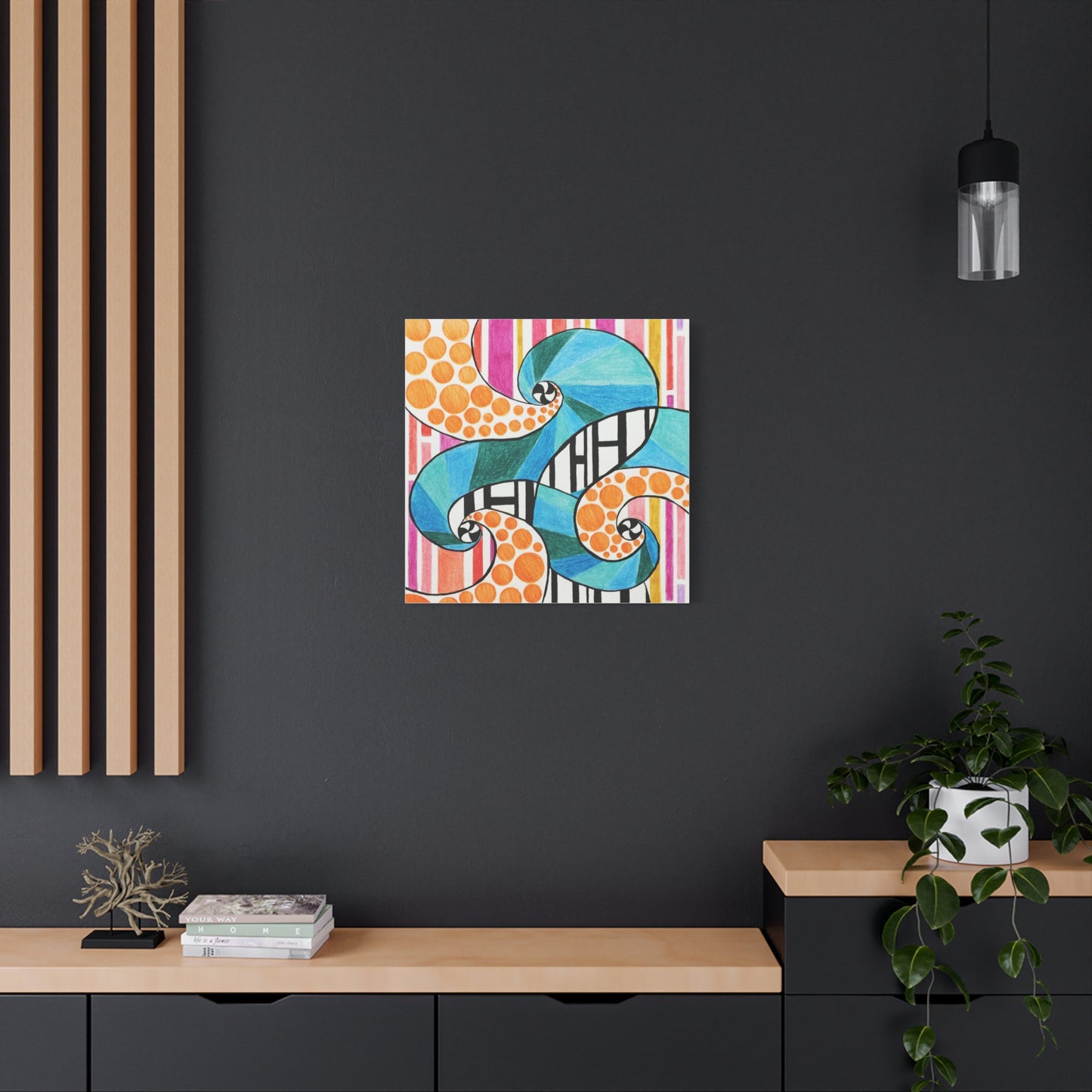 Texture and Swirling Canvas Print