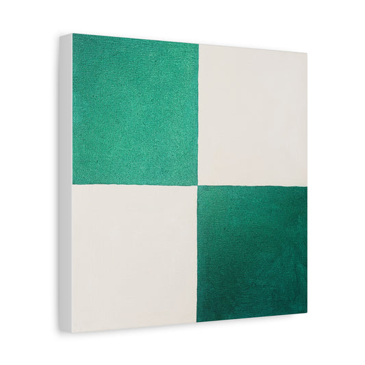 White and Green Canvas Art